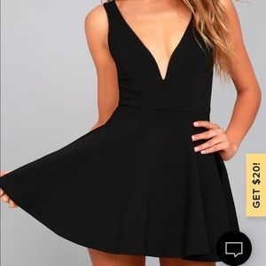 Lulu’s I Feel Good Black Skort Dress